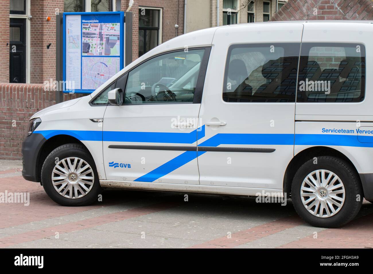 Voiture de société GVB à Amsterdam aux pays-Bas 18-3-2020 Banque D'Images