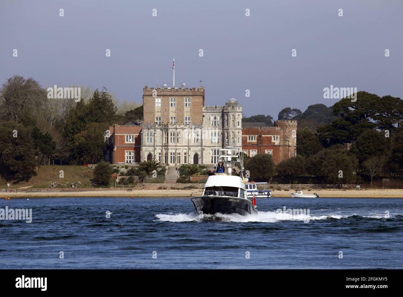 Brownsea, ou Château de Branksea, Île de Brownsea, Port de Poole, Dorset Angleterre Banque D'Images