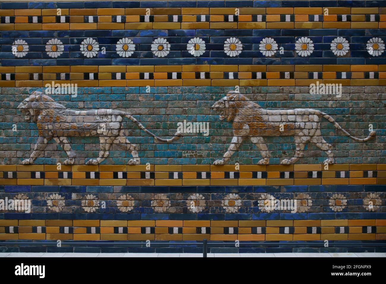 Musée Pergamon porte Ishtar détails Berlin Banque D'Images