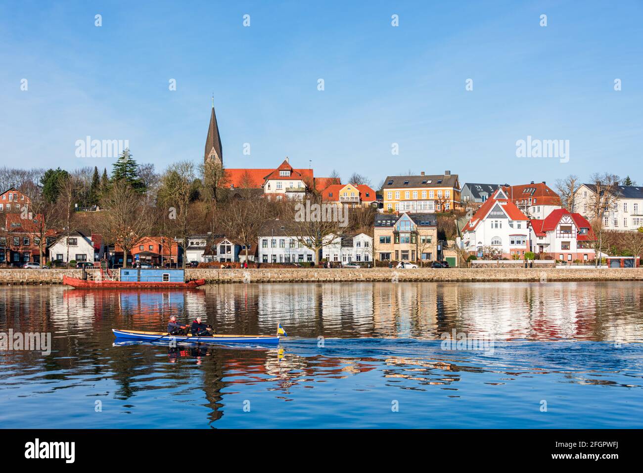 Schleswig-Holstein, avril 2021 - Impressionen aus der Hafenstadt Eckernförde in der Vorsaison mit Coronabestimmungen Banque D'Images