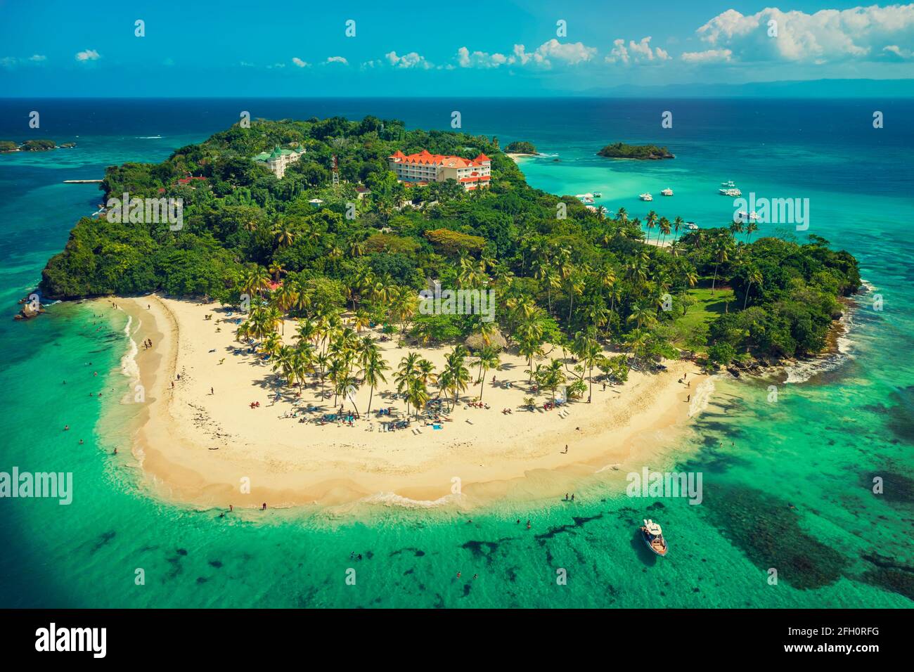 Île Cayo Levantado Banque D'Images