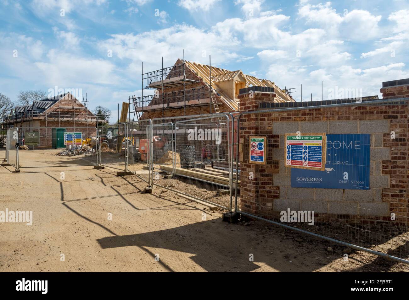 Avocet Drive est un nouveau développement de six maisons individuelles à la périphérie de Snettisham dans Norfolk. Banque D'Images