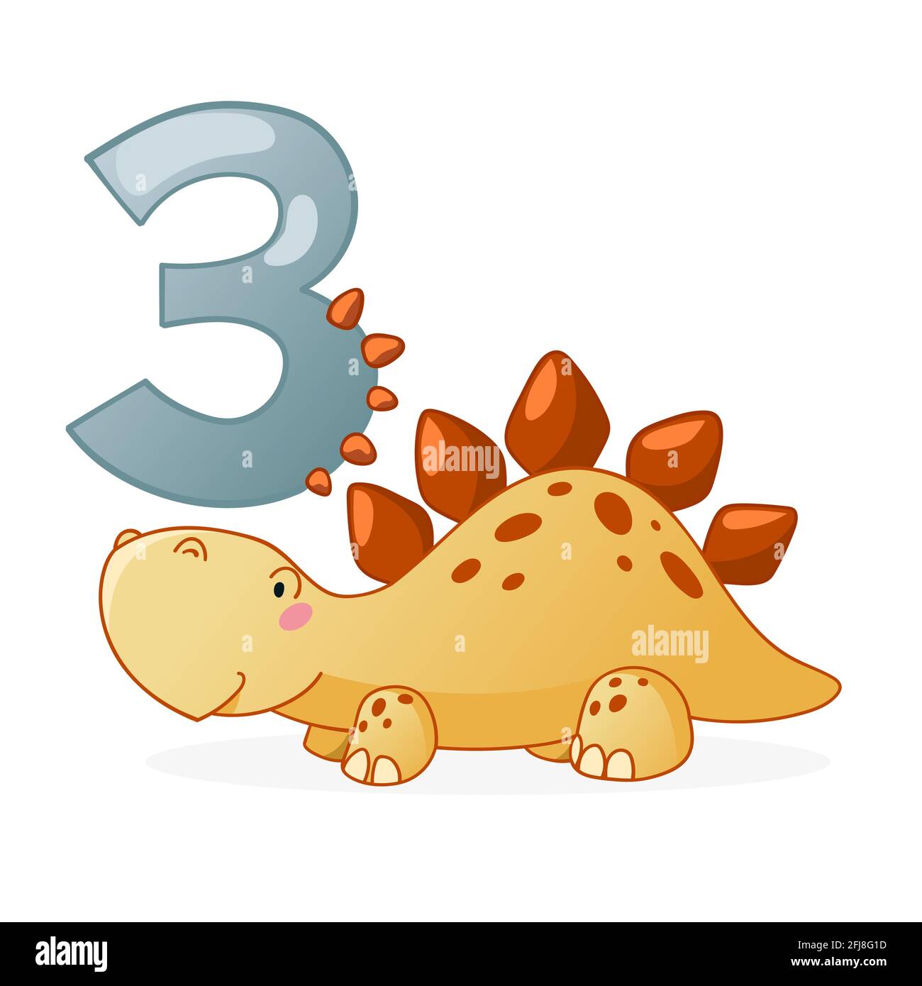 Numeros De Dessins Animes De Dinosaures Mignons Numero Trois Elements Vectoriels Pour La Conception D Invitations D Anniversaire Ou De Fete De Dino Pour Enfants Carte De Vœux Autocollant Banniere Logo Icone Affiche Image