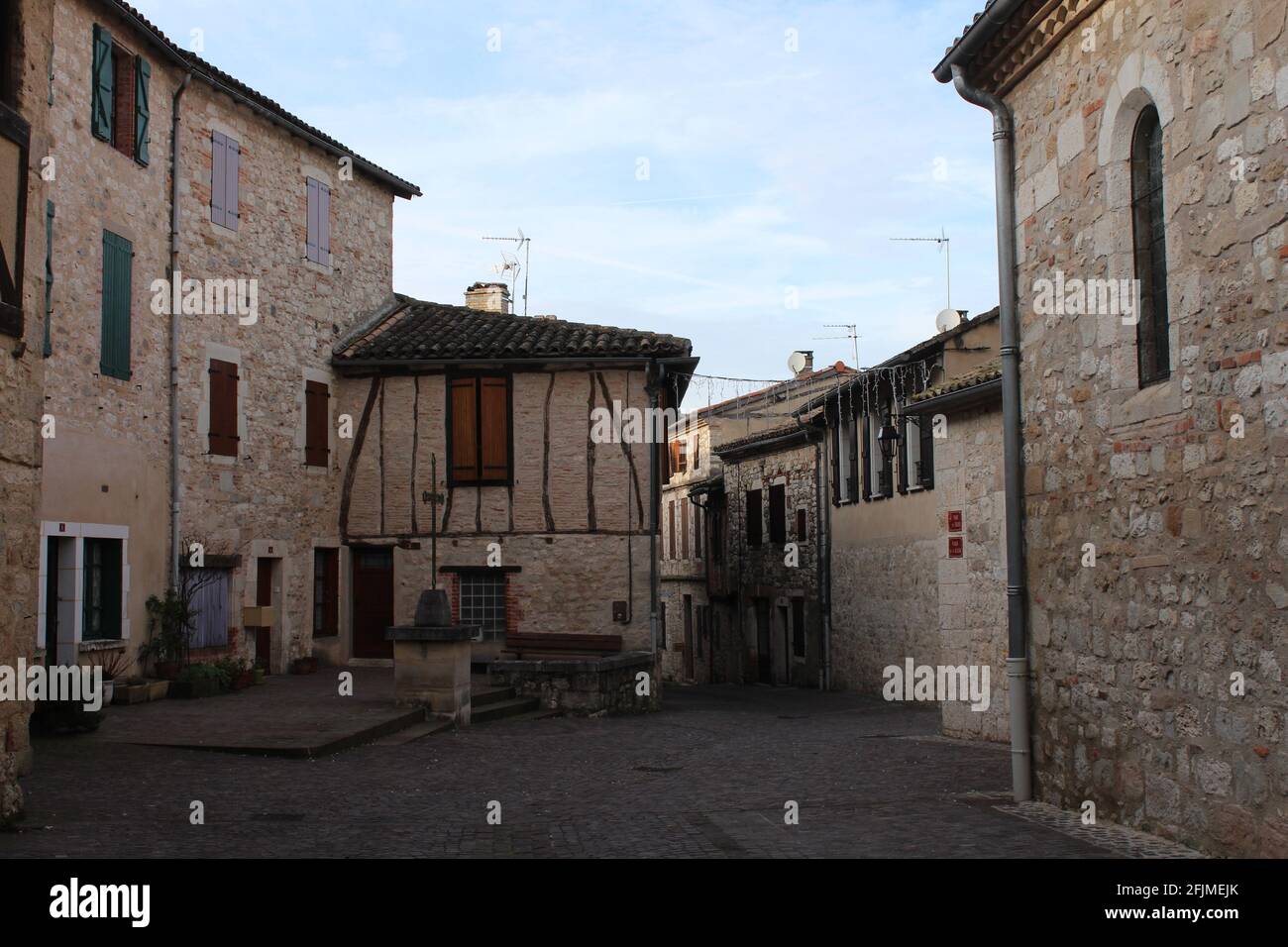 France, Tarn, village médiéval de Castelnau de Montmiral Banque D'Images