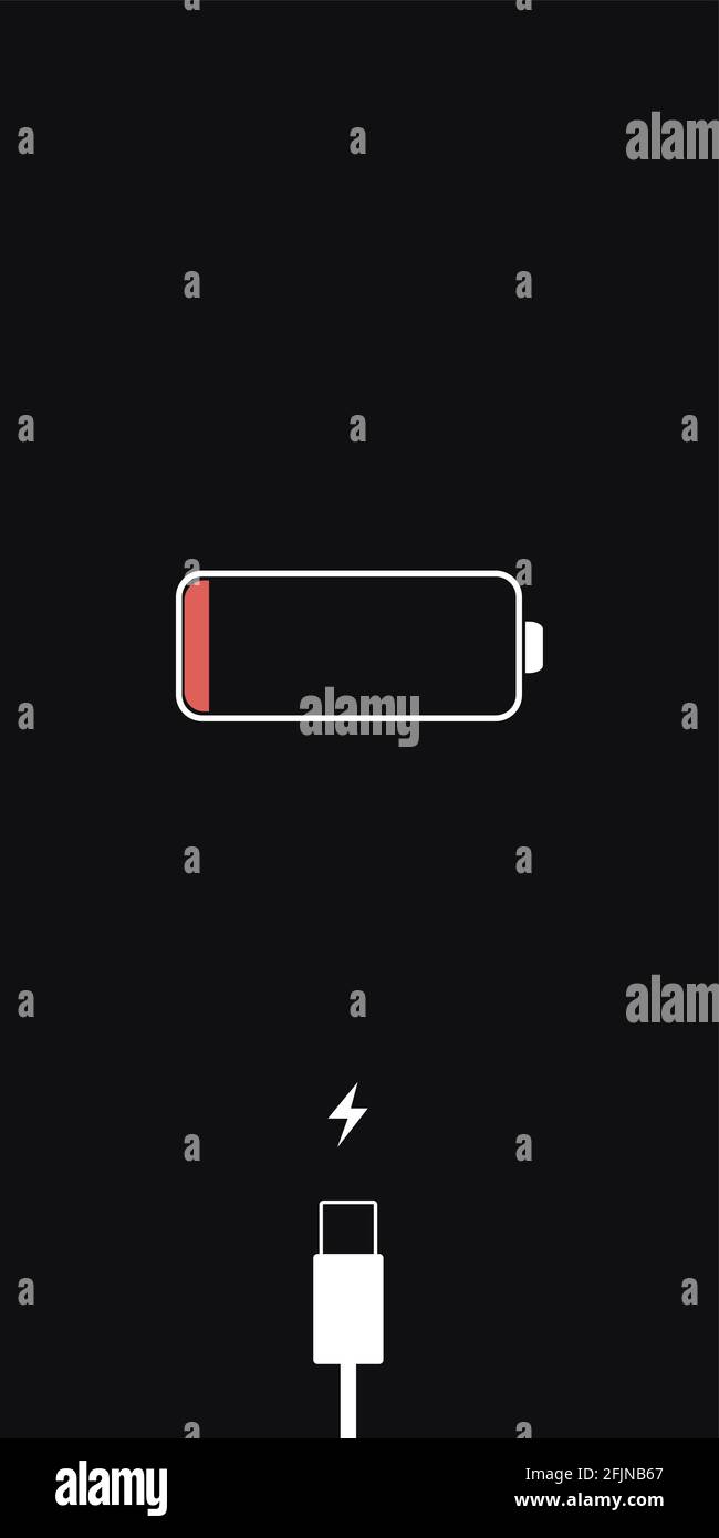 chargement du téléphone, icône plate isolée sur un noir. Conception d'arrière-plan de concept Illustration de Vecteur