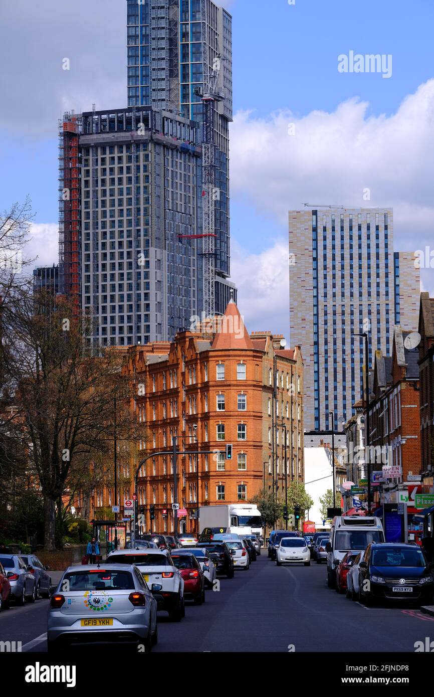 South Lambeth Road et Vauxhall, Londres, Royaume-Uni Banque D'Images