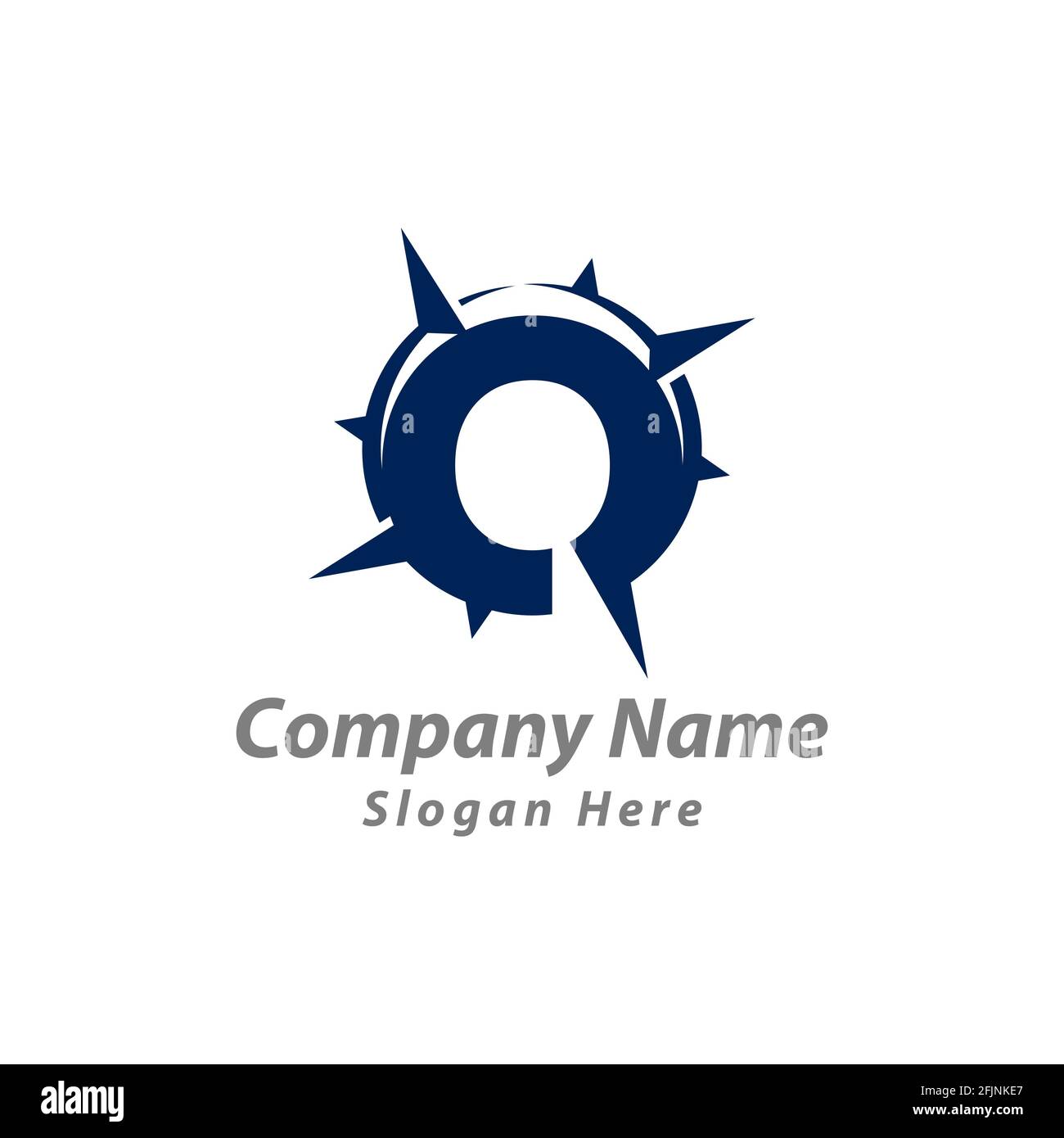 Lettre initiale Q avec logo Compass Design.EPS10 Illustration de Vecteur