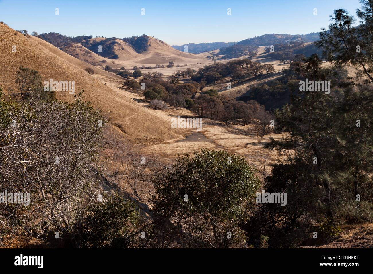 Vue sur la région une fois occupé par le tour La ville minière de charbon Century de Stegartville dans Black Diamond Mines réserve régionale près de la ville Banque D'Images