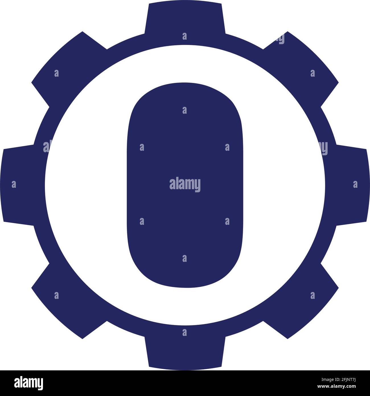 Lettre O Gear logo icône vecteur concept graphique conception Illustration de Vecteur