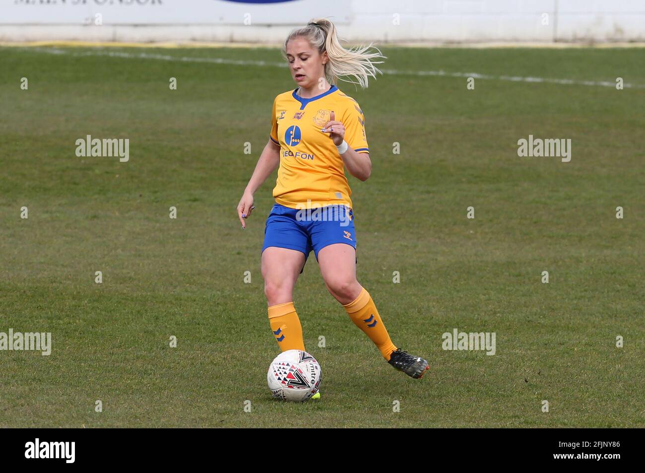 Dagenham, Royaume-Uni. 25 avril 2021. DAGENHAM, ANGLETERRE - AVRIL 25: Pattison de coquelicot d'Everton Ladies pendant Barclays FA féminine Super League match entre West Ham United Women et Everton au stade de construction de Chigwell le 25 avril 2021 à Dagenham, Angleterre Credit: Action Foto Sport/Alay Live News Banque D'Images