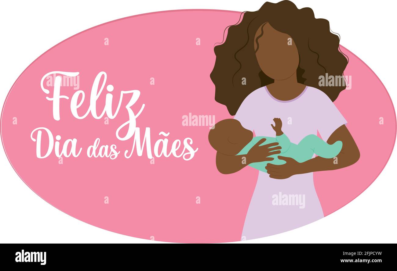 Bannière de la fête des mères heureuse - mère tenant bébé Illustration de Vecteur