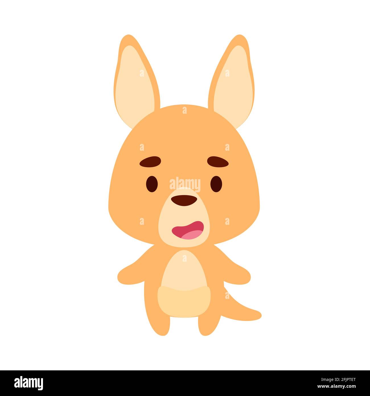 Joli Petit Kangourou Sur Fond Blanc Personnage Animal De Dessin Anime Pour Les Cartes D Enfants Douche De Bebe Invitation D Anniversaire Interieur De Maison Ch De Couleur Vive Image Vectorielle Stock Alamy