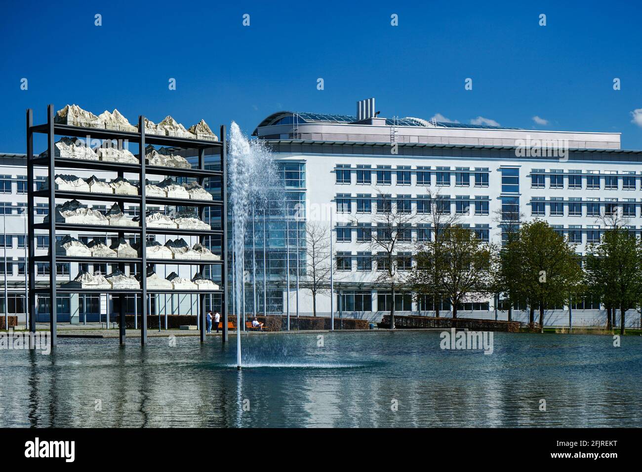 Messe München est l'organisateur et l'opérateur du parc des expositions Messe München et du centre des congrès ICM - internationales München. M Banque D'Images