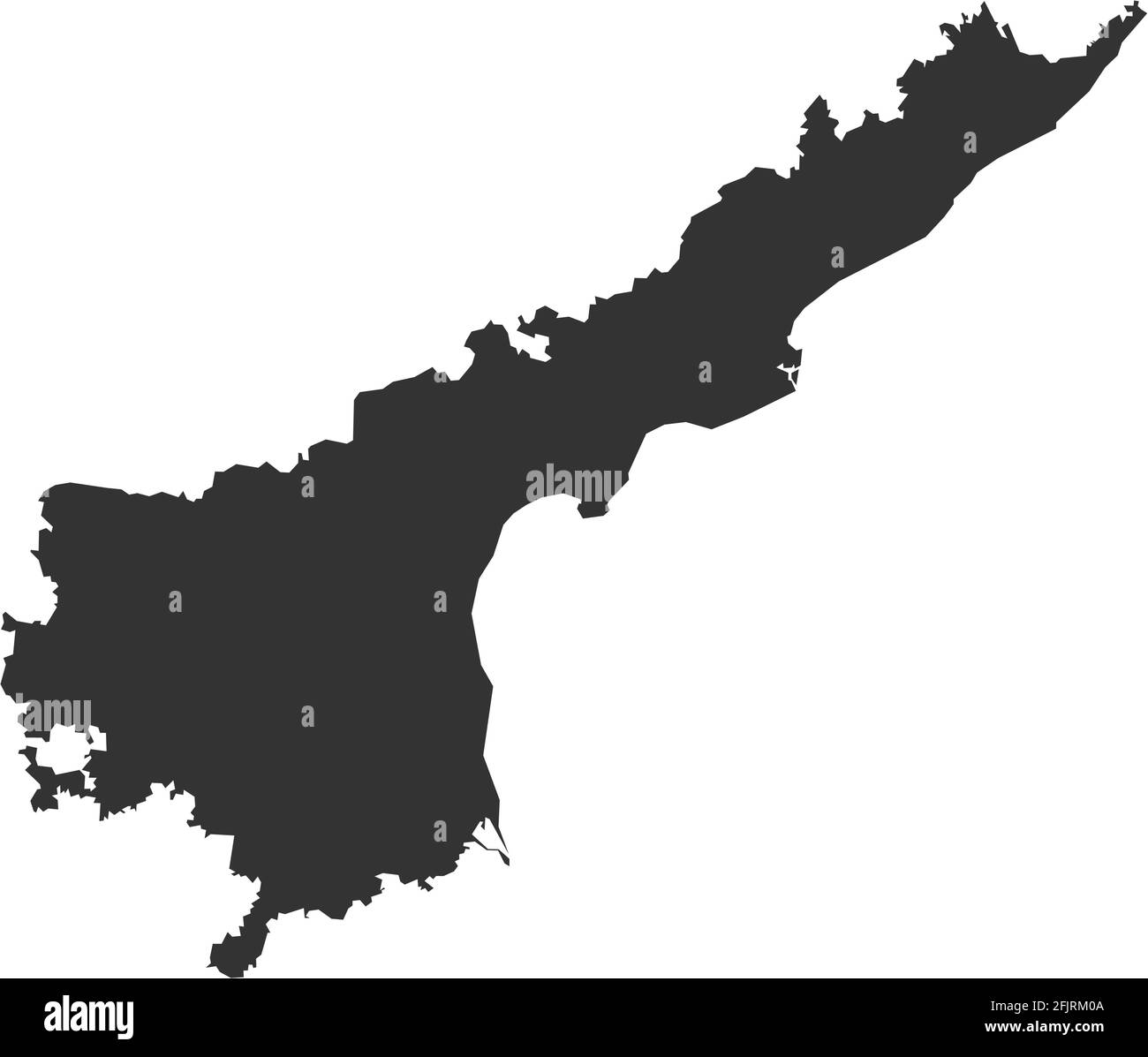 Carte de l'État indien de l'Andhra pradesh. Arrière-plan gris foncé. Conception graphique des concepts métier. Illustration de Vecteur