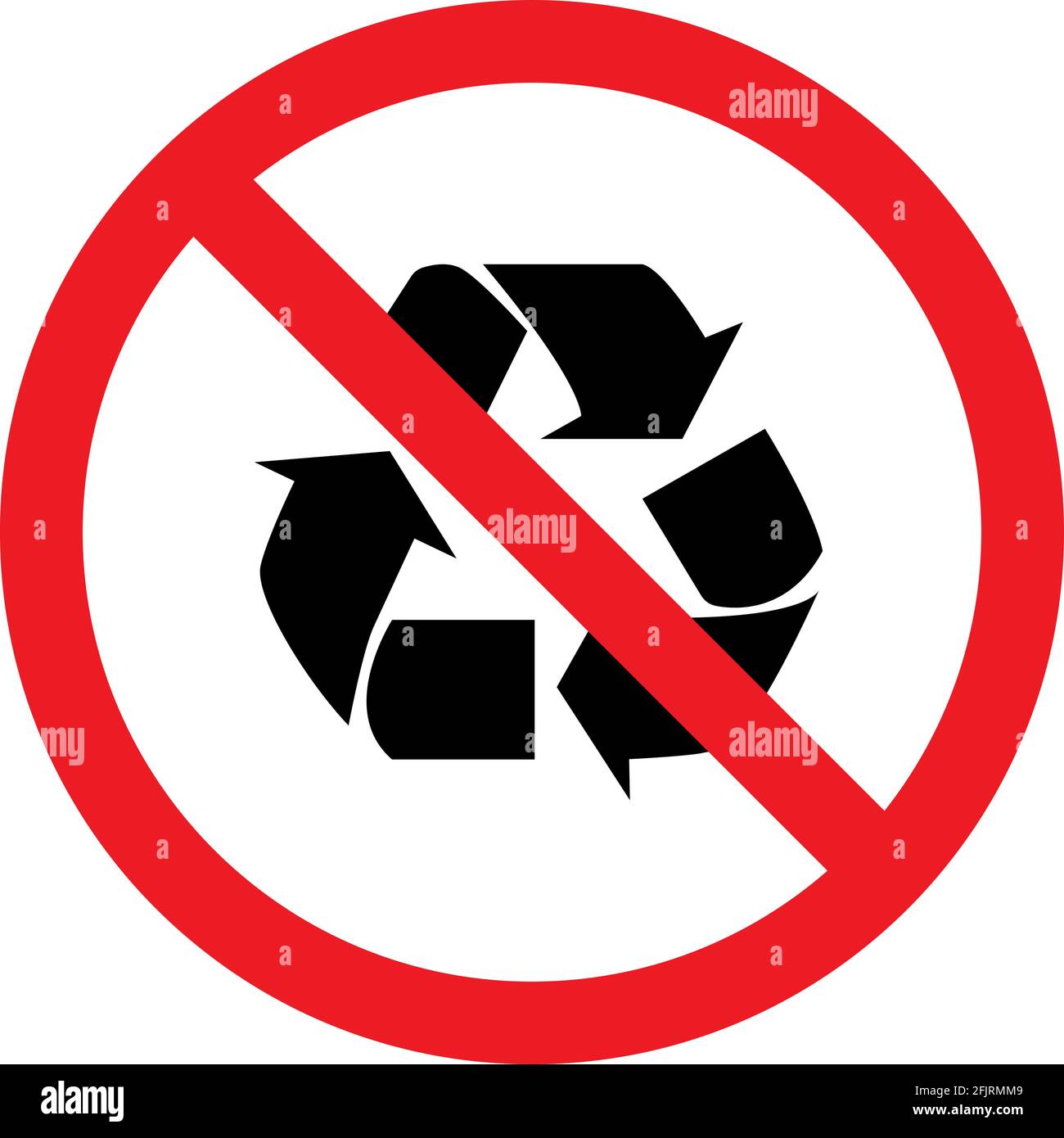 Non recyclables Banque d'images vectorielles - Alamy