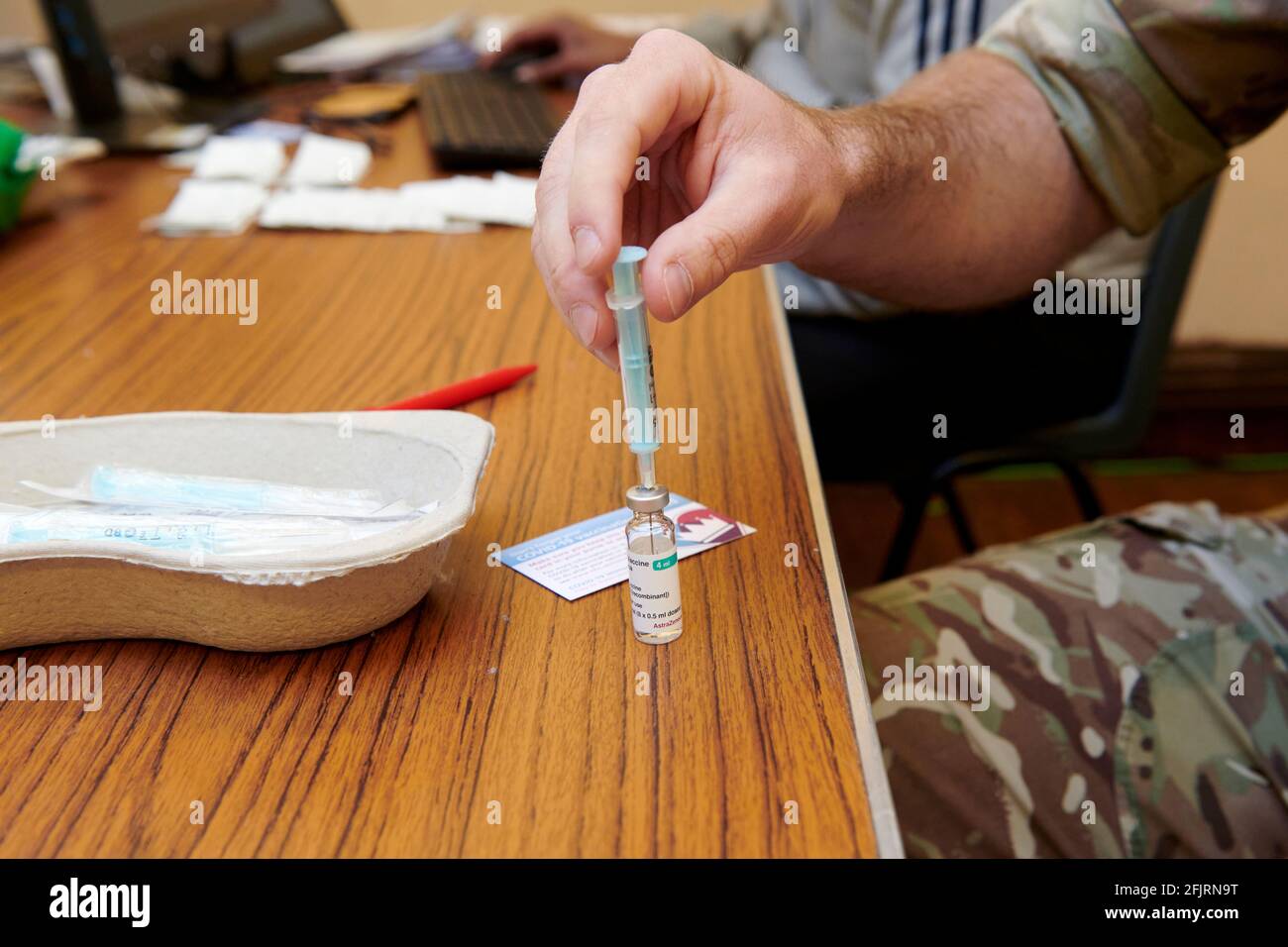 2e vaccination Covid-19 à Charton House, Londres Banque D'Images