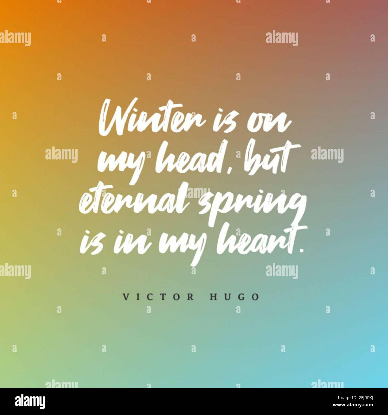 Belle Citation Sur L Hiver Et Le Printemps Photo Stock Alamy