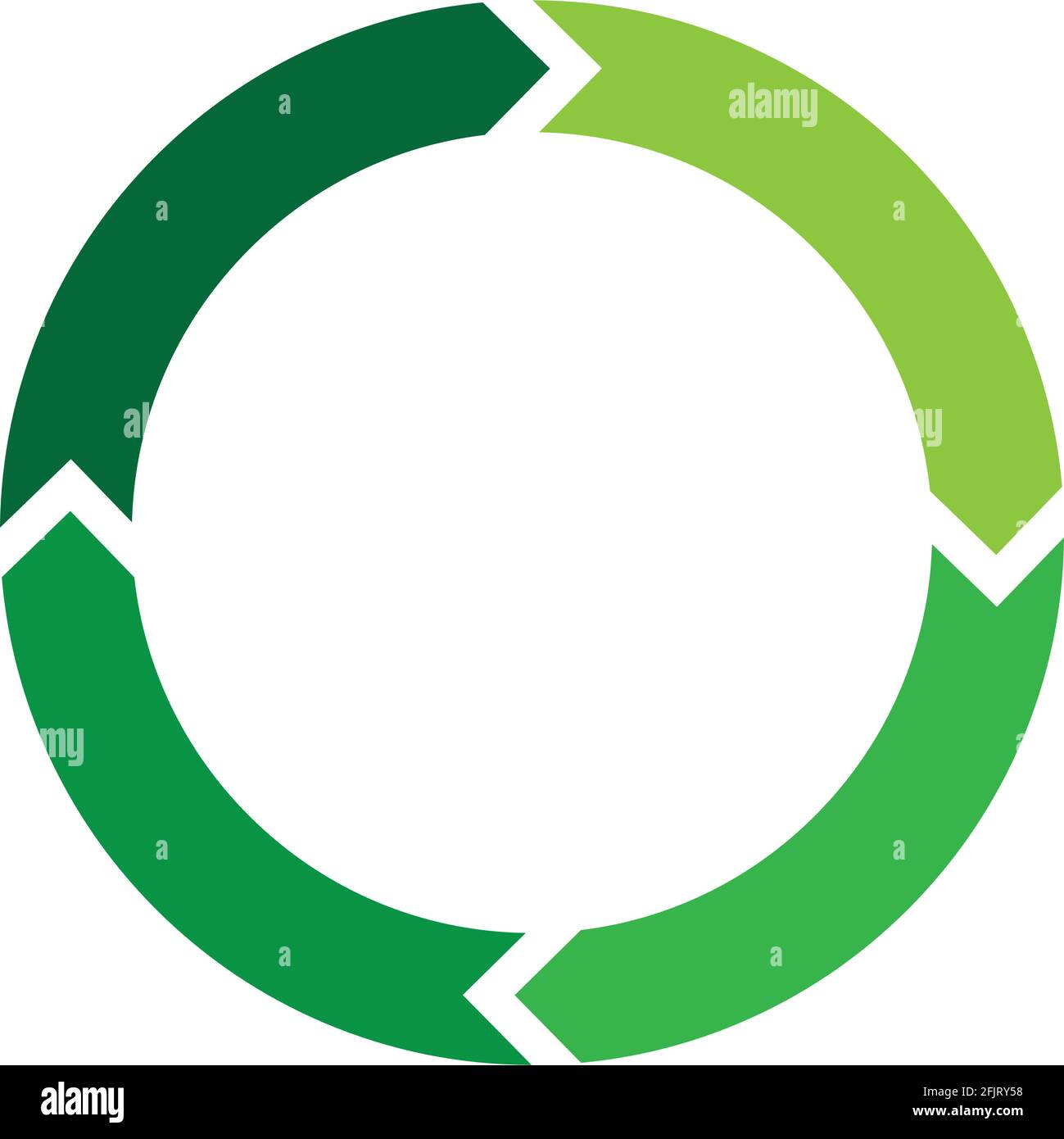 la flèche verte recycle le modèle d'icône de vecteur de logo Image ...