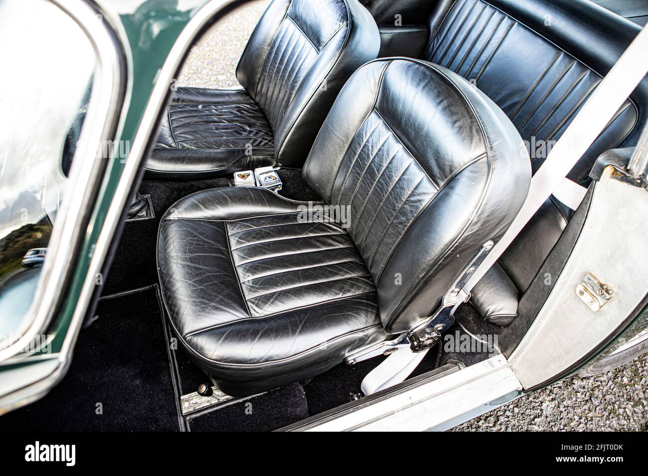 1965 garniture intérieure en cuir Aston Martin DB5 Banque D'Images