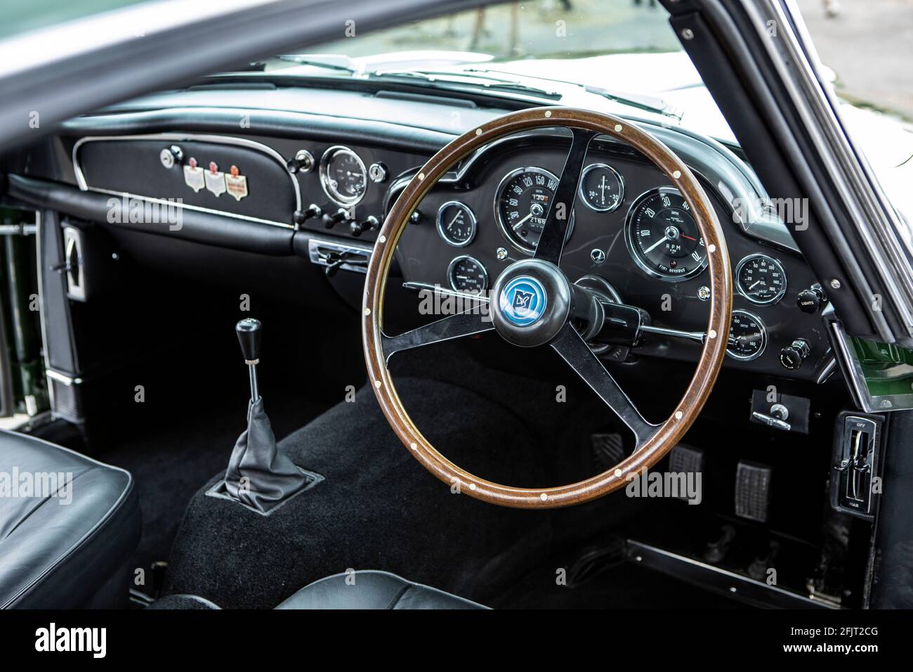 1961 Aston Martin DB4 GT ex Donald Campbell intérieur Banque D'Images