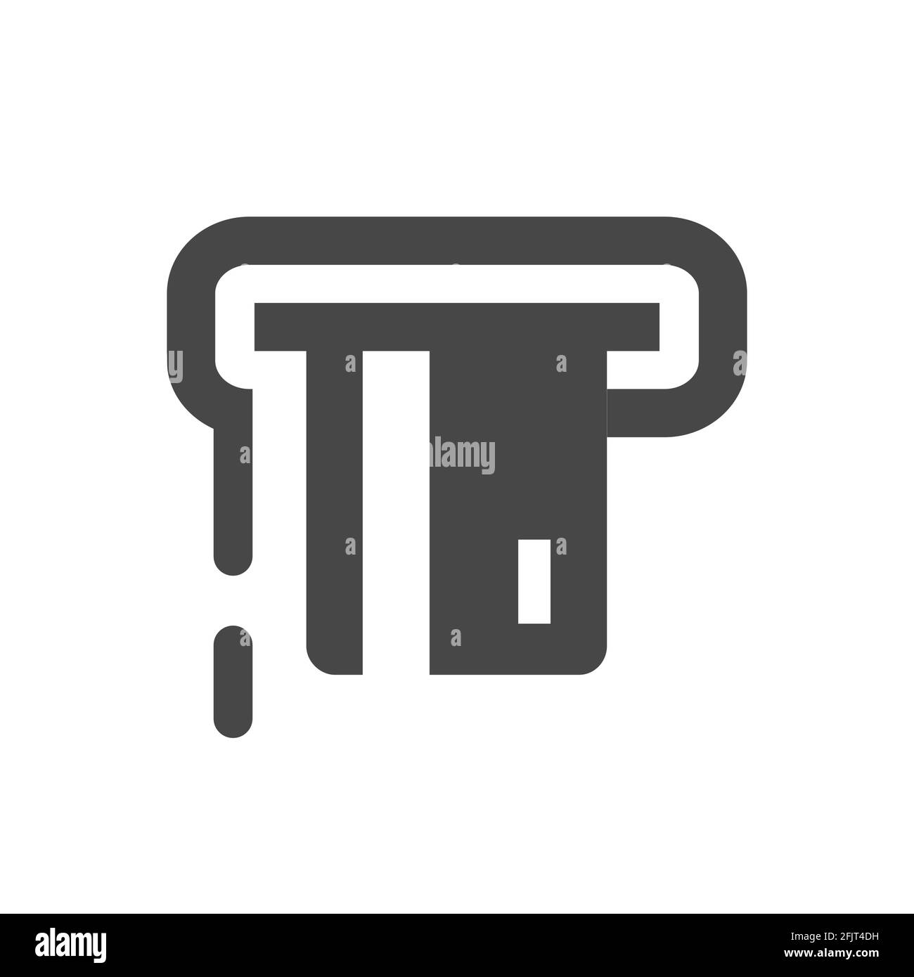 Icône du terminal de paiement par carte de crédit. Symbole vectoriel noir ATM. Illustration de Vecteur