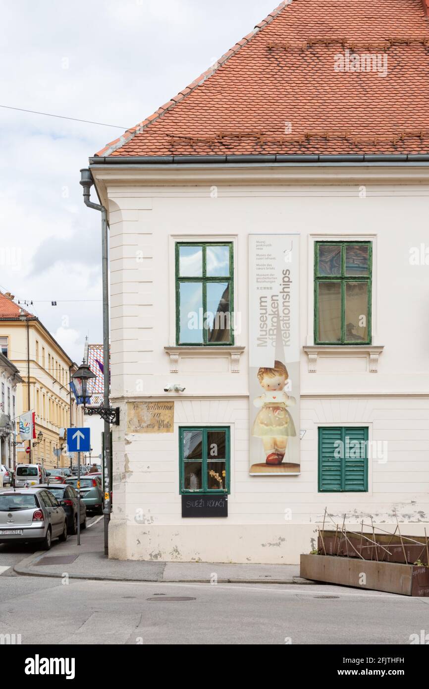 Musée de relations brisées, Zagreb, Croatie Banque D'Images