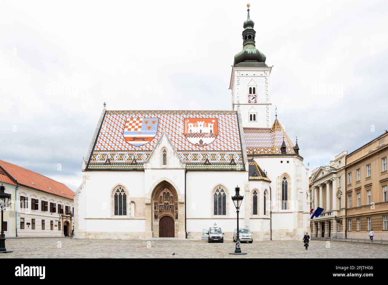 Église Saint-Marc (Crkva sv. Marka), Zagreb, Croatie Banque D'Images