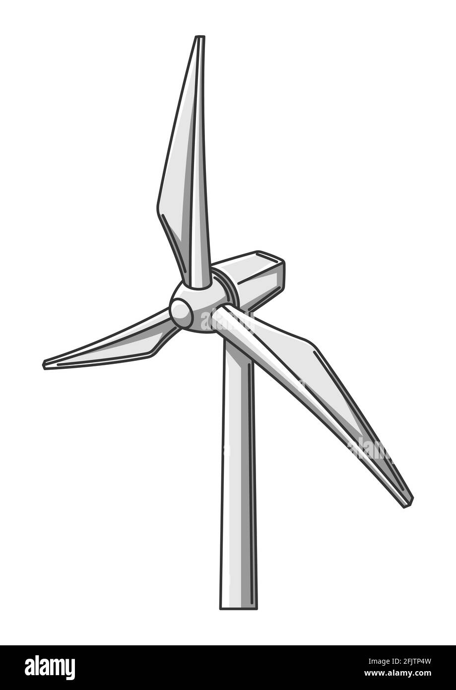 Illustration de l'éolienne. Icône écologique pour la protection de l'environnement. Illustration de Vecteur