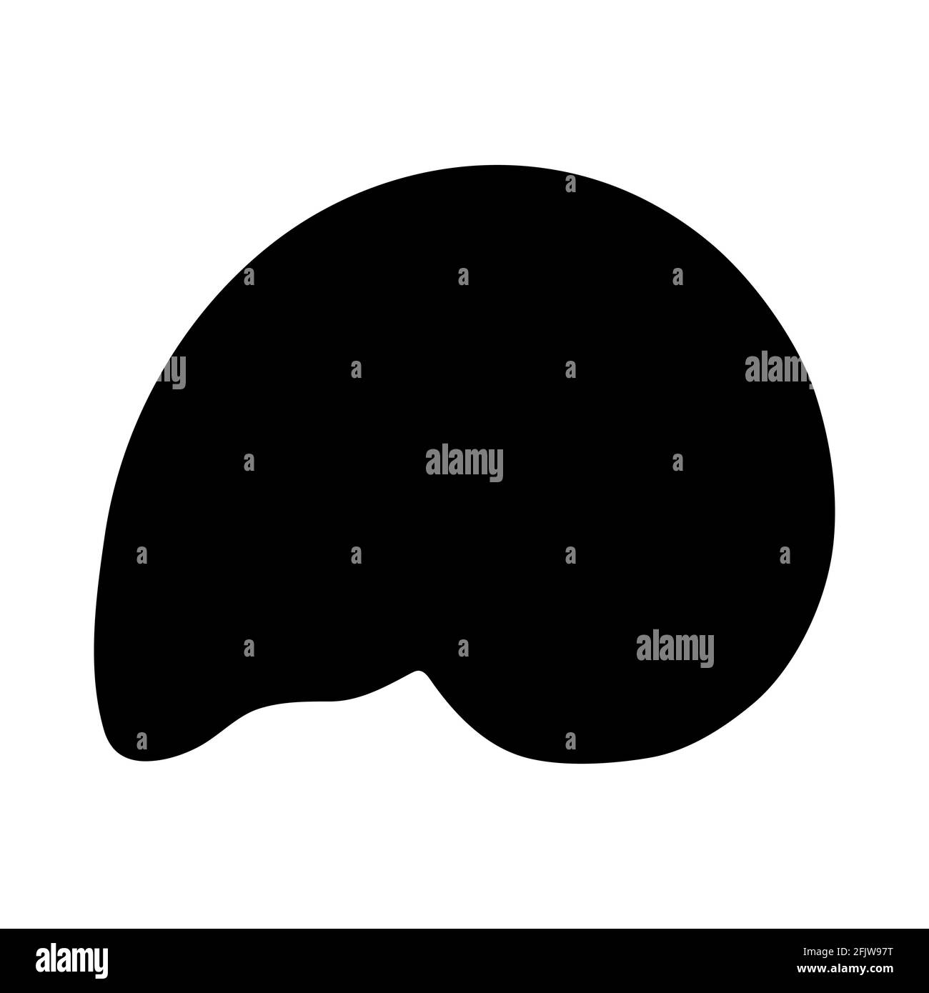 Silhouette noire isolée de coquillages. Vue latérale. Animal marin. Arrière-plan blanc. Illustration vectorielle clipart. Illustration de Vecteur