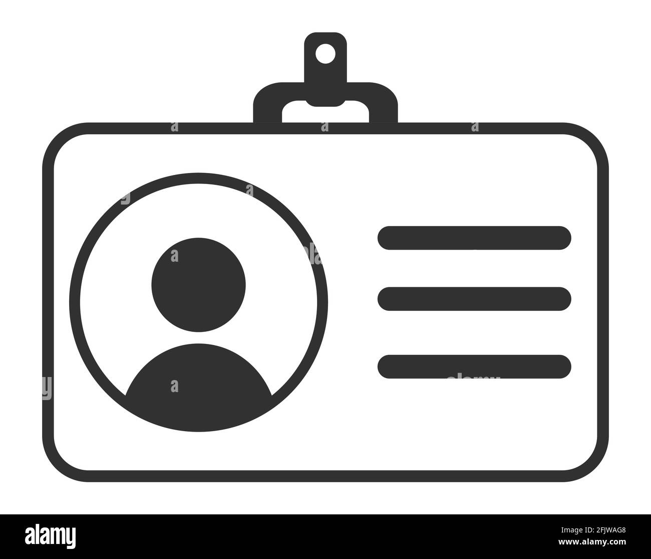 Carte d'identité, personne d'identification personnelle, icône de ...