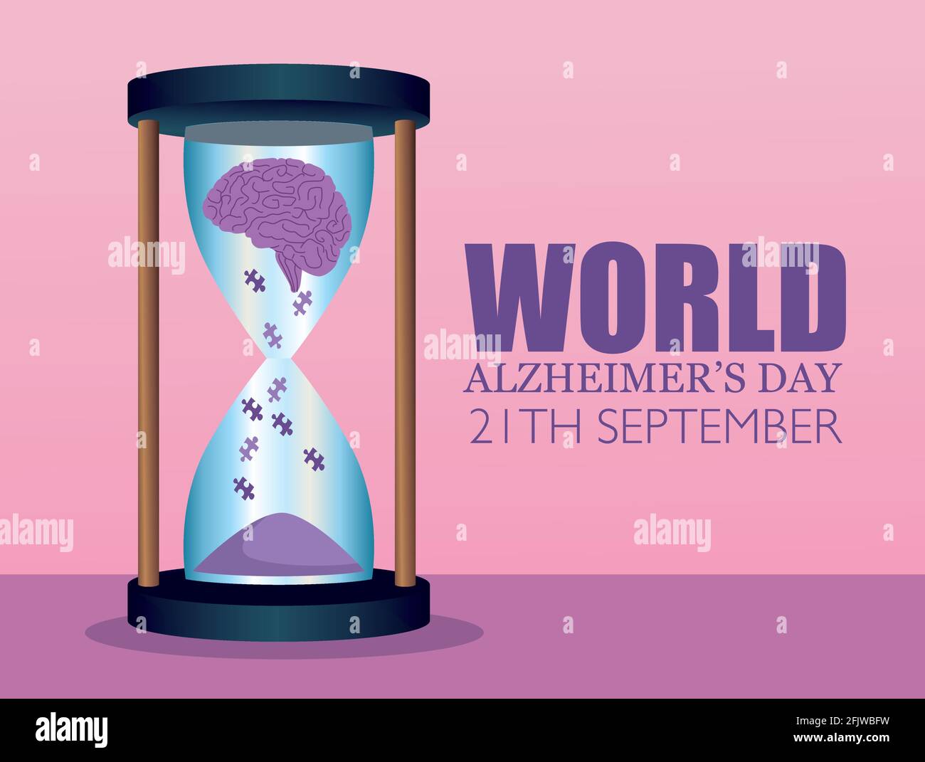 carte de la journée mondiale de la maladie d'alzheimer Image ...