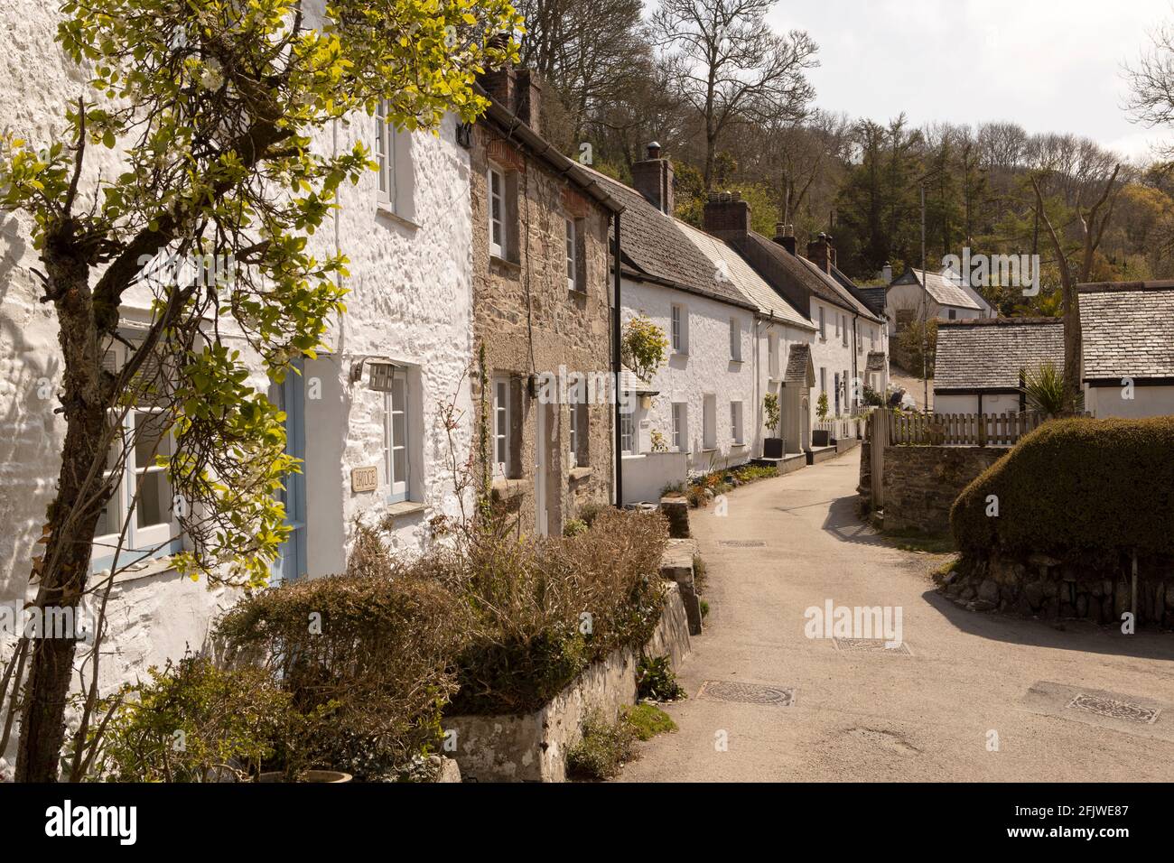 Village de Helford, Cornwall, Royaume-Uni Banque D'Images