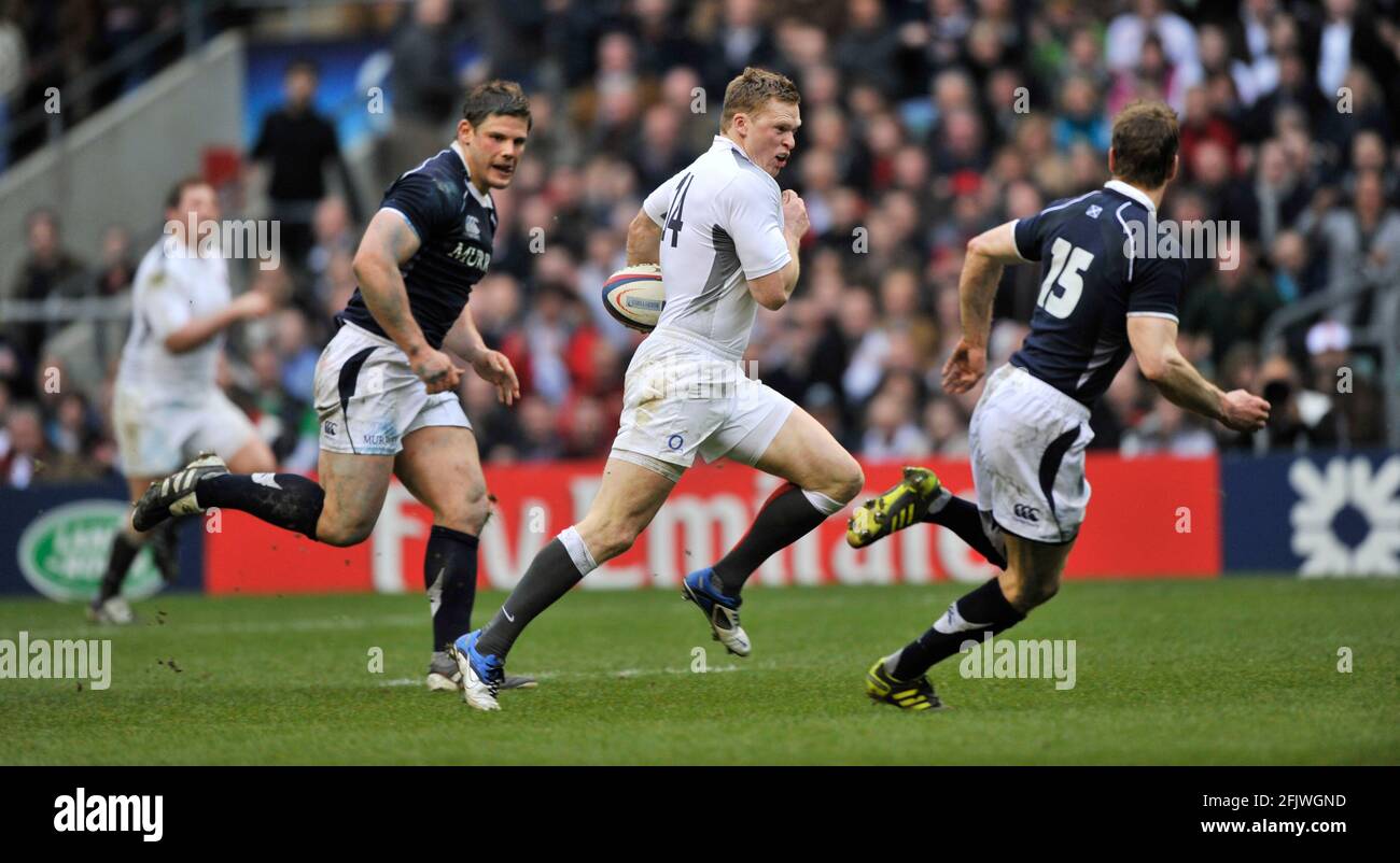 SIX NATIONS ANGLETERRE V ECOSSE À TWICKENHAM CHRIS ASHTON.13/3/2011. PHOTO DAVID ASHDOWN Banque D'Images