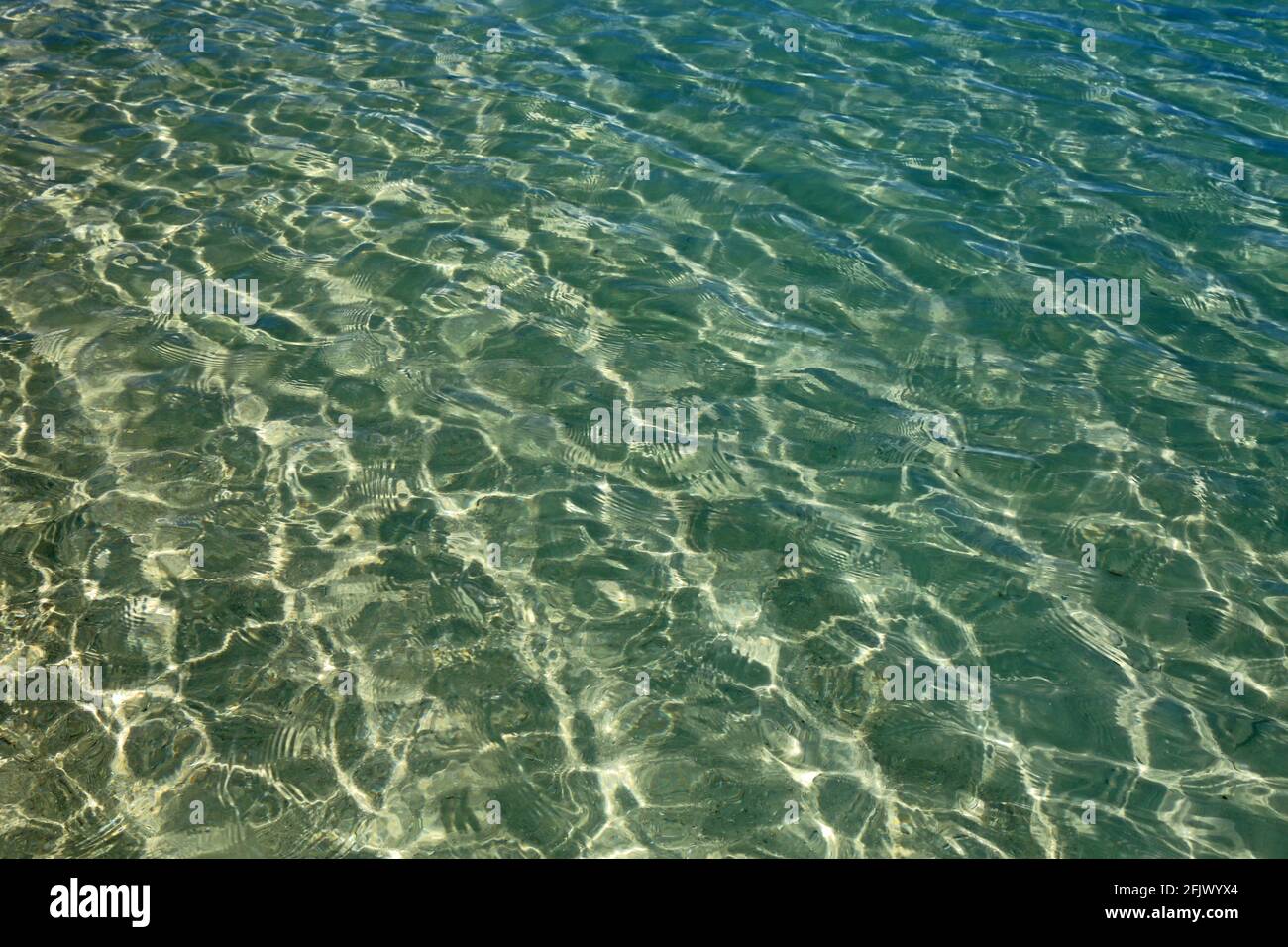 Surface de l'eau dans la mer des Caraïbes, Jamaïque Banque D'Images