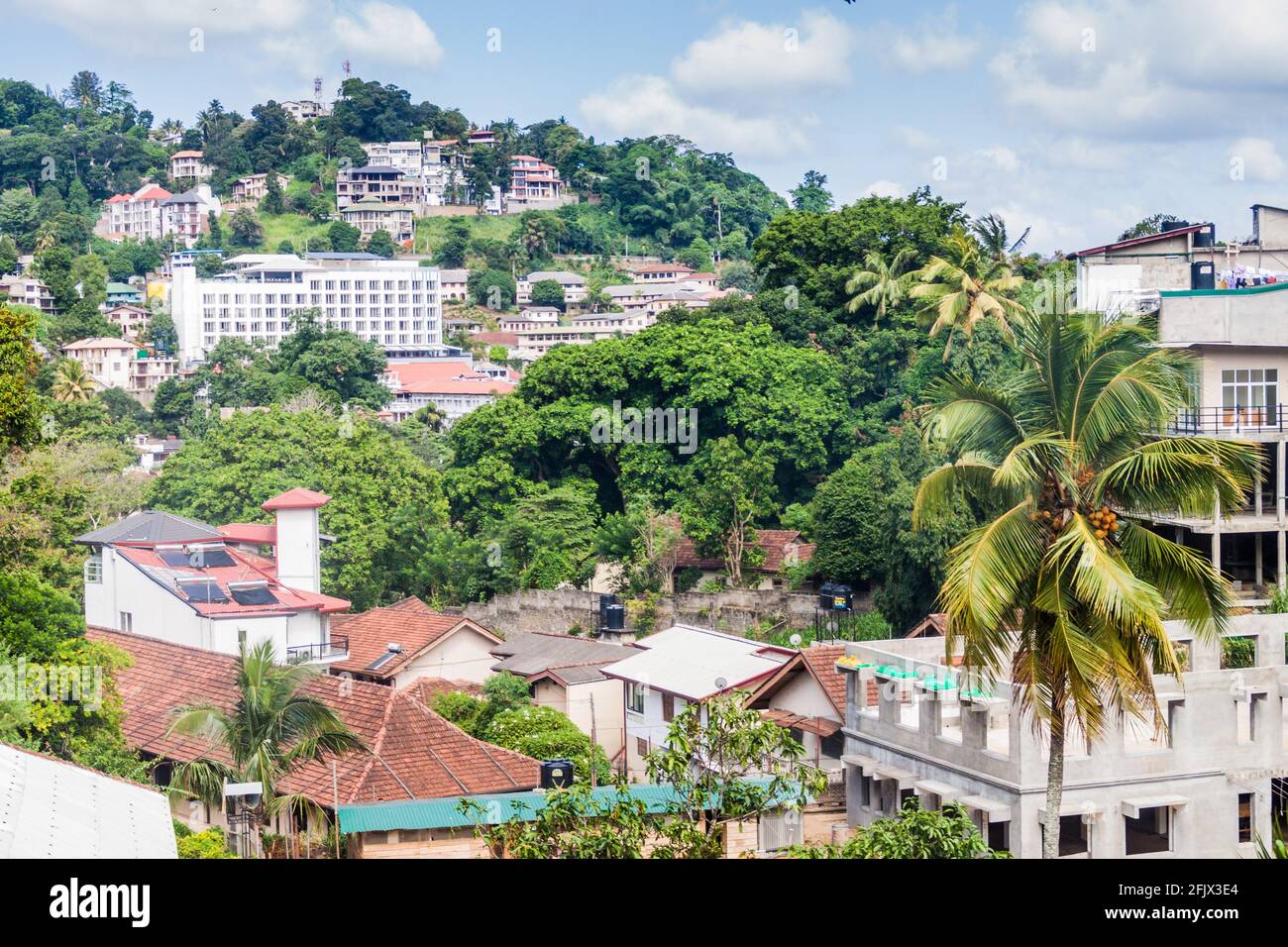 Vue sur les collines de Kandy, Sri Lanka Banque D'Images