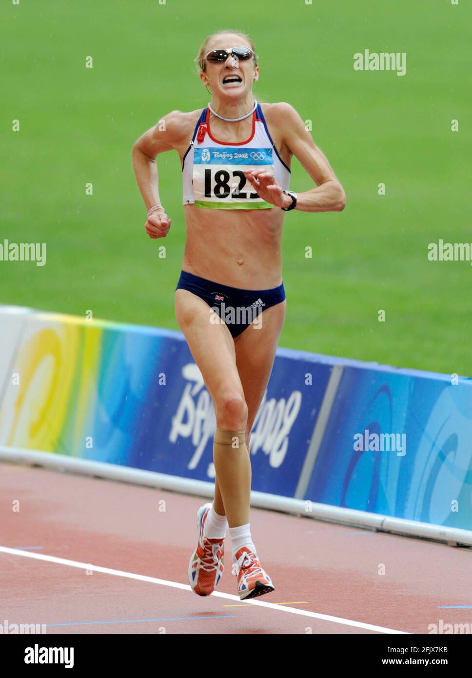 JEUX OLYMPIQUES BEIJING 2008. 9e JOUR 17/8/08. MARATHON FÉMININ. PAULA RADCLIFFE SUR LE POINT DE LA FINLANDE 23E . PHOTO DAVID ASHDOWN Banque D'Images