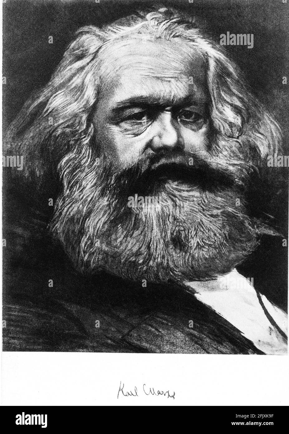 1880 CA., ALLEMAGNE : le philosophe allemand , économiste et politicien KARL MARX ( 1818 - 1883 ) , auteur de DAS KAPITAL ( il CAPITALE ) et le manifeste du Parti comuniste avec Engels ( 1848 ) - FILOSOFO - IDEOLOGO - IDÉOLOGUE - POLITHO - POLITICA - ECONOMIA - ECONOMISTA - COMUNISMO - SOCIALISMO - PCI - PSI - P.C.I. - P.S.I. - PARTITO SOCIALISTA - PARTITO COMUNISTA - SINISTRA - portrait - barbe - cheveux blancs - capelli bianchi - ancien homme âgé - uomo anziano vecchio - signature - firma - autografo - autographe --- Archivio GBB Banque D'Images