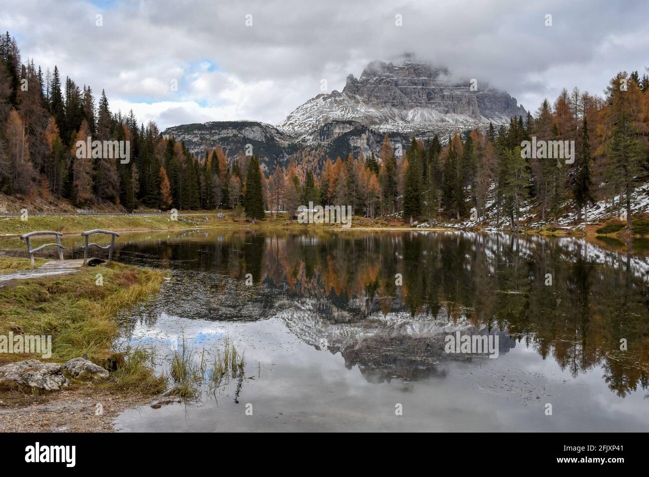 Zinnen, 3 Zinnen, Italie, Belluno, Südtirol, hiver, Herbst, See, Bergsee, Alpen, Lago d'Antorno, Antorno, Antornosee, Bergsee, Späth Banque D'Images