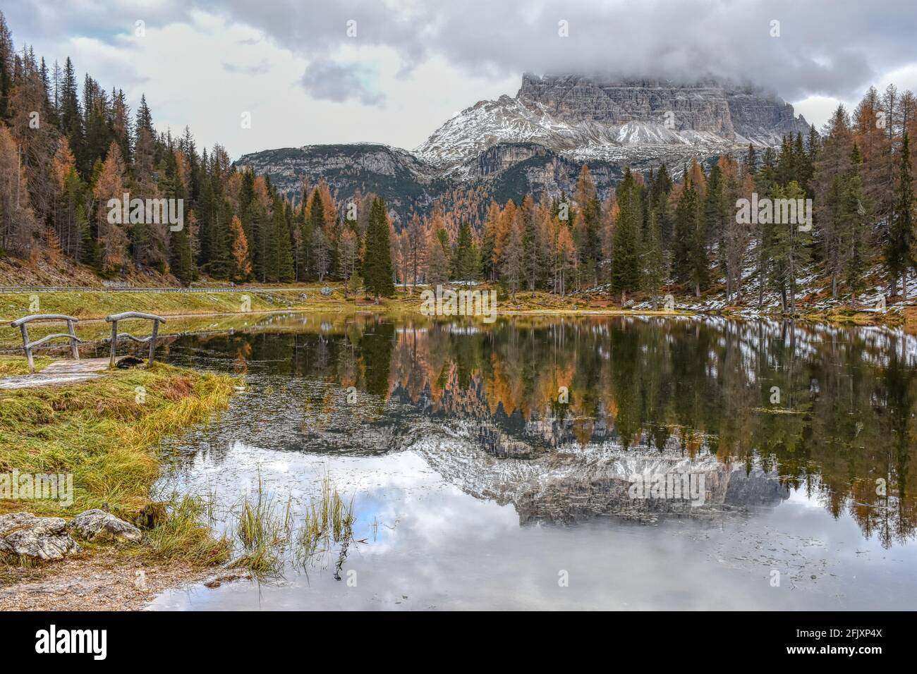 Zinnen, 3 Zinnen, Italie, Belluno, Südtirol, hiver, Herbst, See, Bergsee, Alpen, Lago d'Antorno, Antorno, Antornosee, Bergsee, Späth Banque D'Images