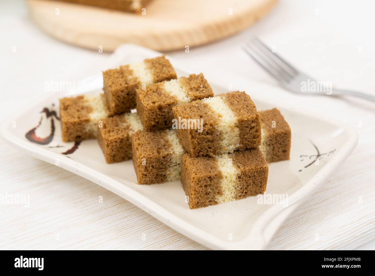 Gâteau à la vapeur trois couches pour l'Asie du Sud-est Banque D'Images