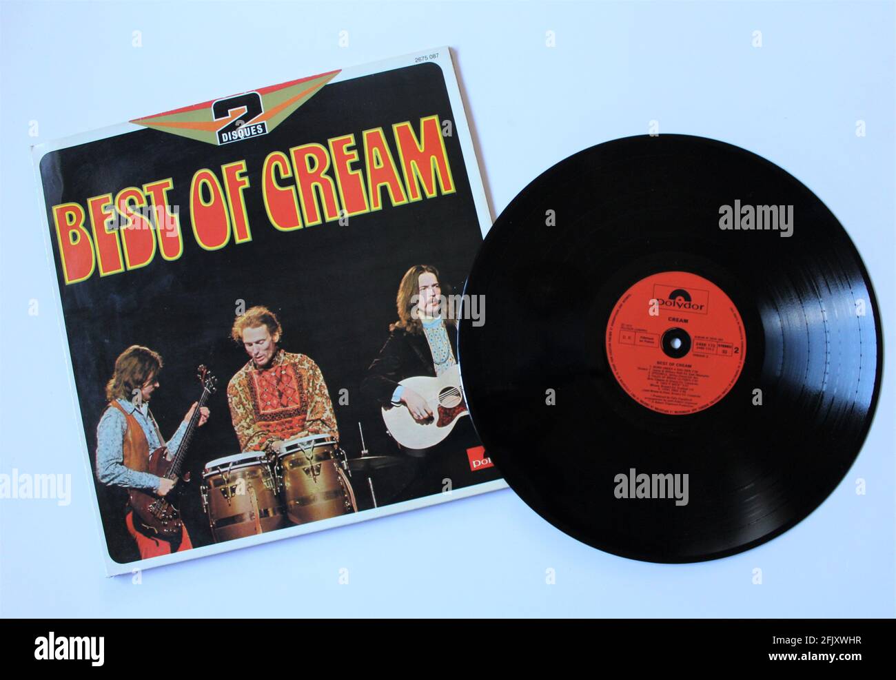 Psychédélique, blues et hard rock groupe, Cream album sur vinyle disque LP. Intitulé: Meilleur de la crème Banque D'Images