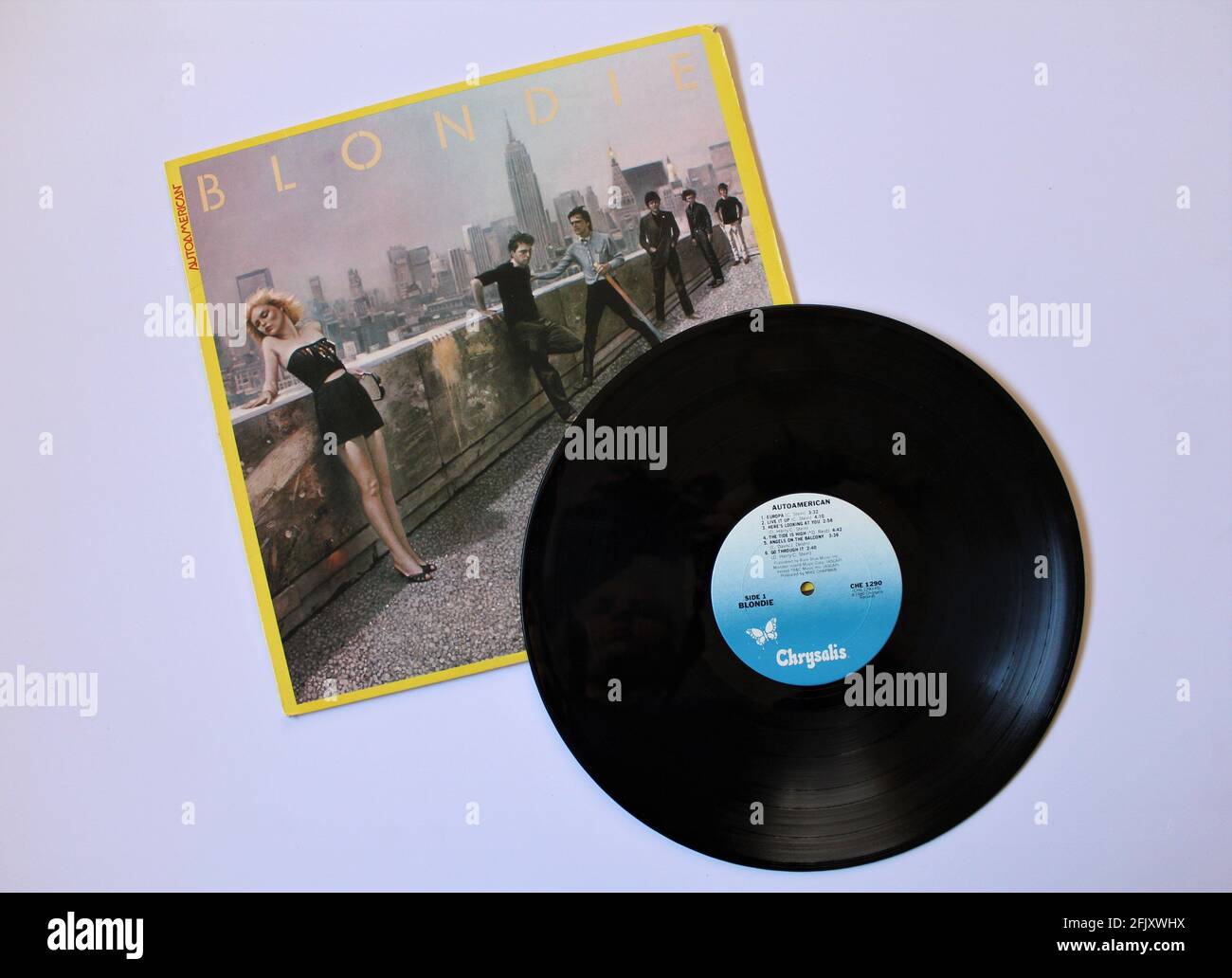 Psychédélique artistes de la pop, album de musique Blondie sur disque vinyle LP. Intitulé: Autoamerican Banque D'Images