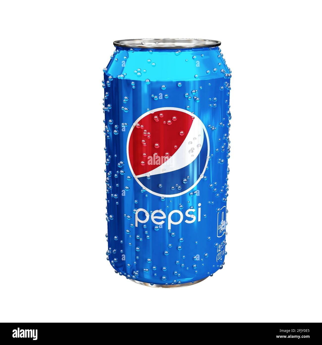 Pepsi CAN isolé sur fond blanc. Banque D'Images