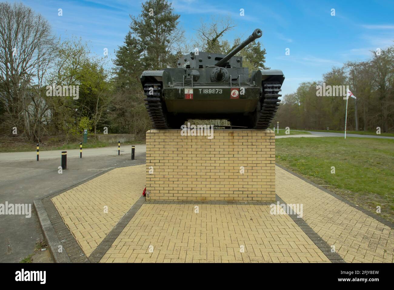 Mémorial des rats du désert (7e Division blindée) à Thetford Forest, Norfolk, Royaume-Uni Banque D'Images