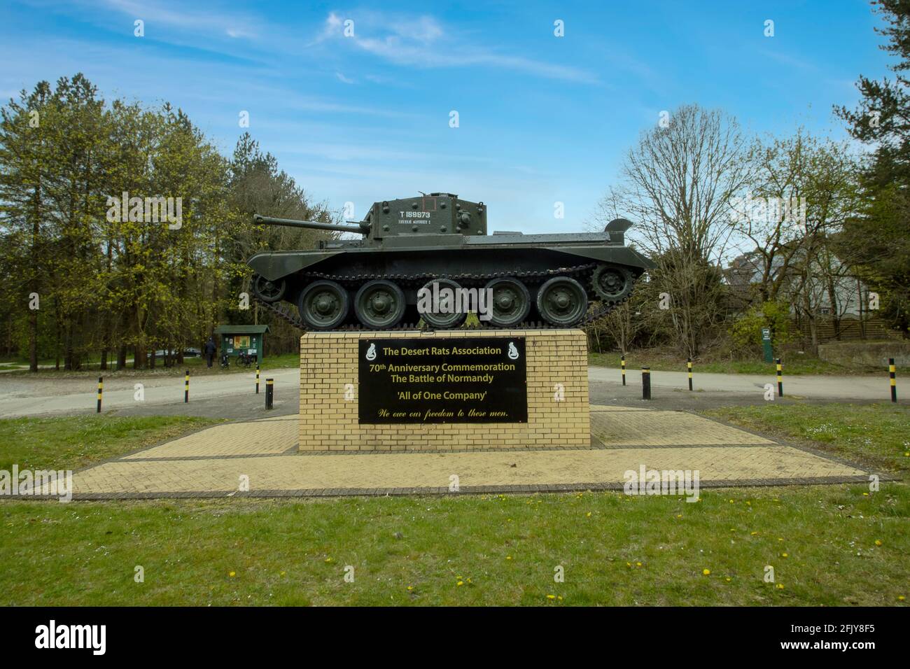Mémorial des rats du désert (7e Division blindée) à Thetford Forest, Norfolk, Royaume-Uni Banque D'Images