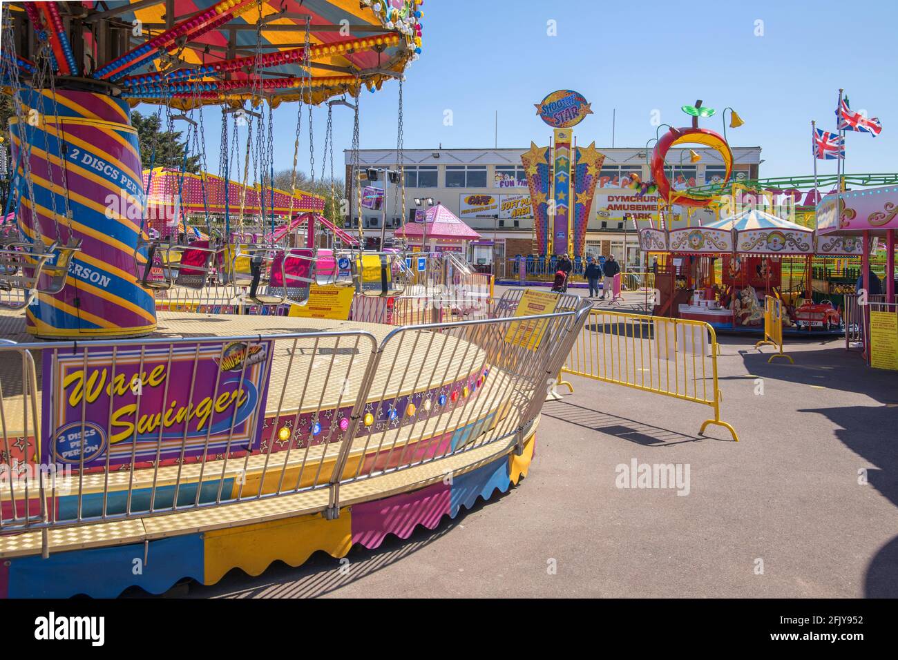 parc d'attractions pour enfants et parc d'attractions de dymchurch kent on la côte sud de l'angleterre Banque D'Images
