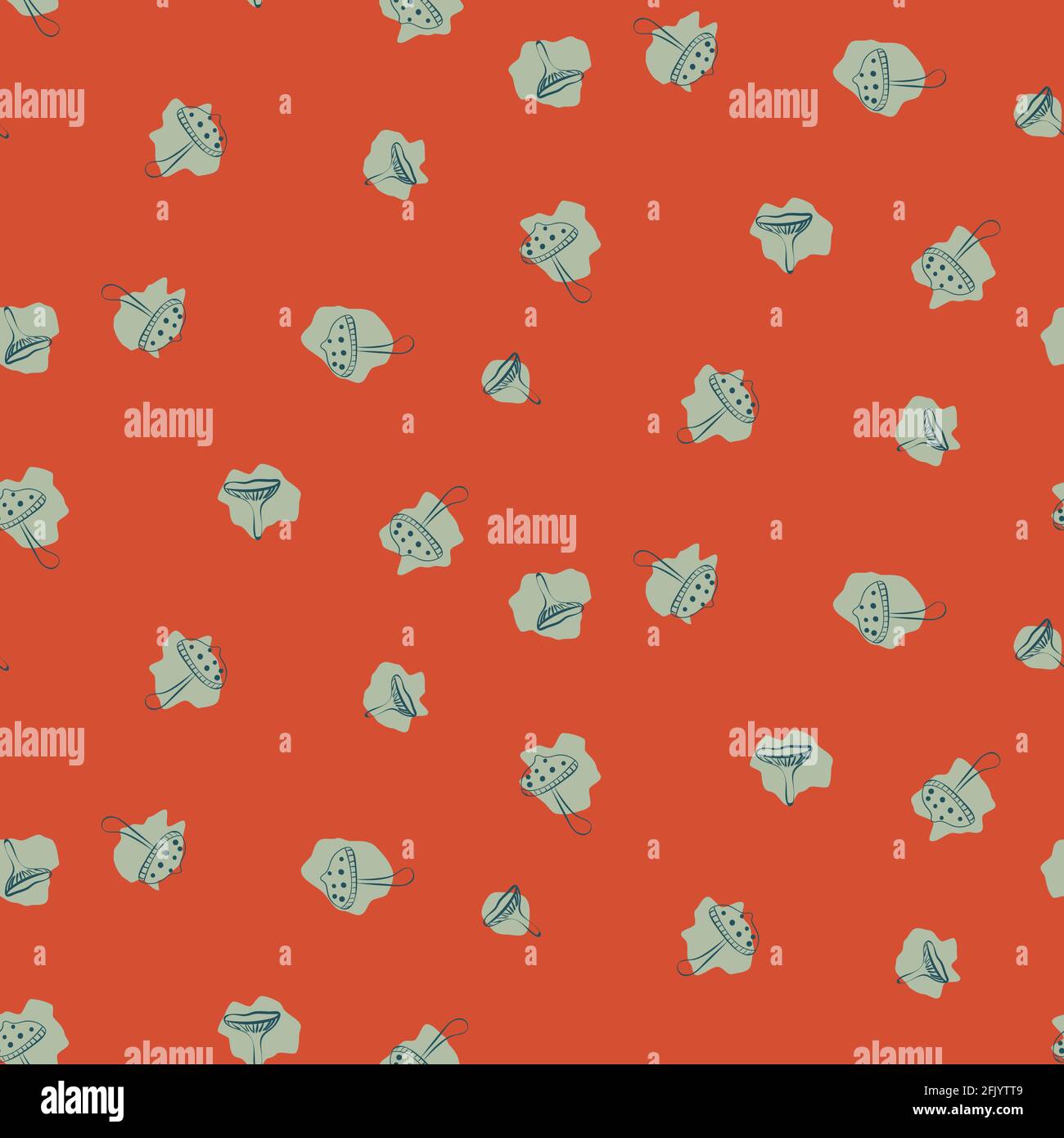 taches avec motif d'esquisses de tabouret en rouge Illustration de Vecteur