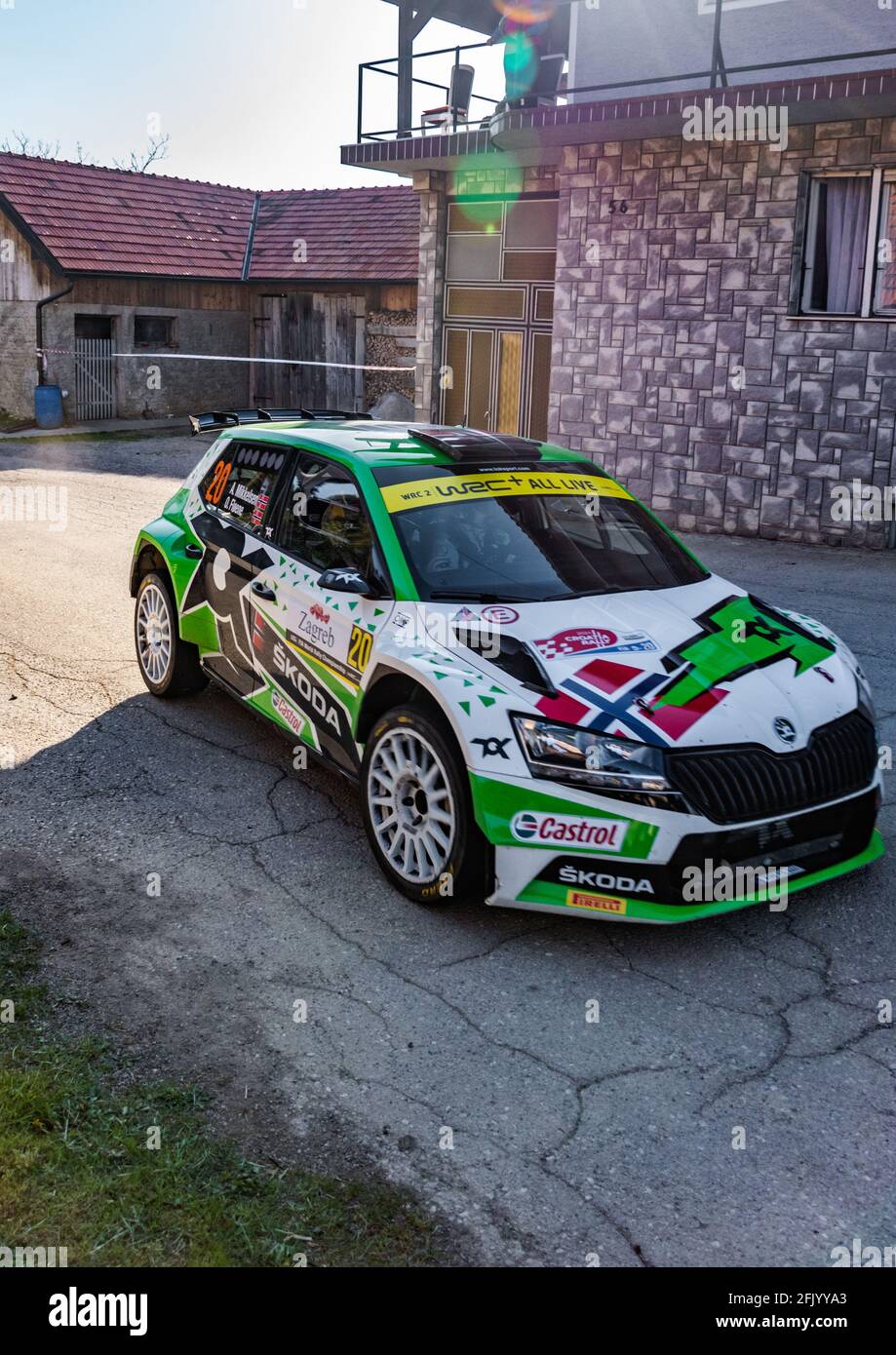 Rassemblement WRC Croatie en Croatie, dans le comté de Zagreb et Karlovac, du 23 au 25 avril Banque D'Images