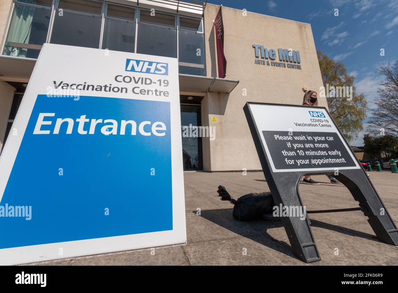 Salle Rayleigh Mill, centre d'essais Covid Banque D'Images
