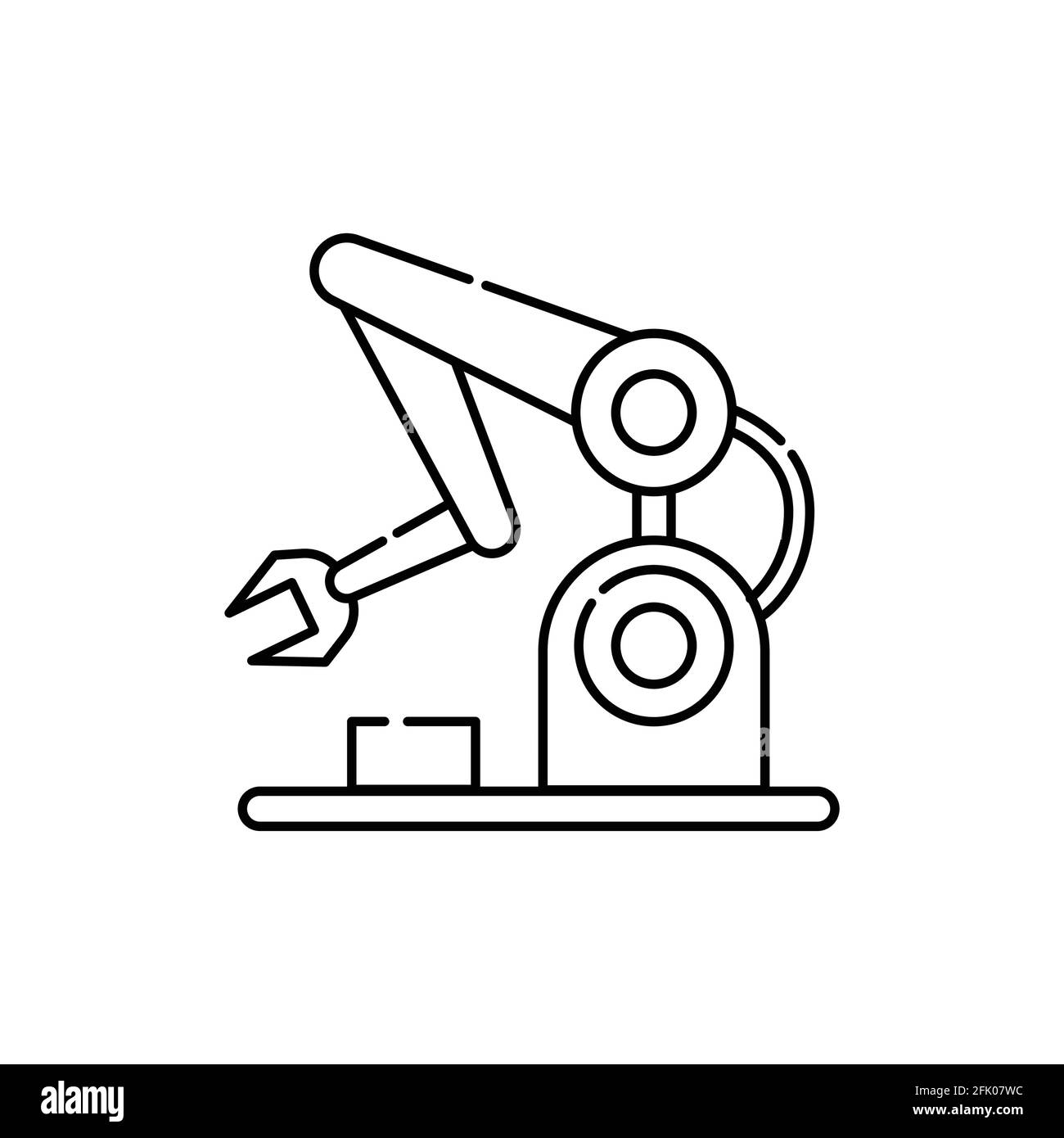 Icône de ligne de couleur robotique. Pictogramme pour page Web, application mobile, Promo. Élément de conception UI UX GUI. Contour modifiable. Illustration de Vecteur